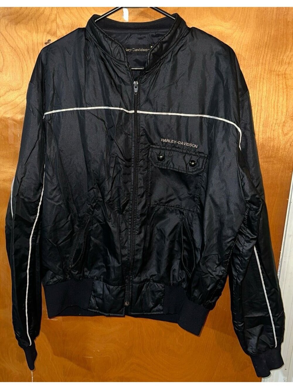 Vintage 80’s lightweight Harley Davidson zip up bomber jacket size large